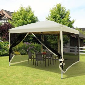 210D Oxford 10' x 10' Pop Up Canopy Tent with Netting