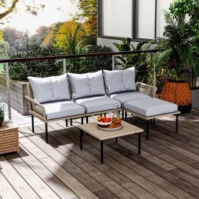 5-Piece Patio Furniture Set with Sofa
