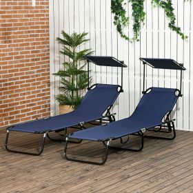Folding Chaise Lounge Pool Lounge Chairs Set of 2
