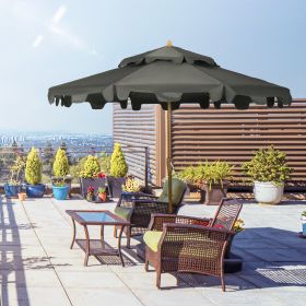9' Patio Umbrella with Push Button Tilt and Crank