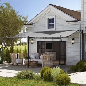 10' x 16' Wall-Mounted Outdoor Pergola Canopy