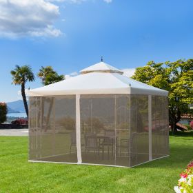 10' x 10' Patio Gazebo with Corner Frame Shelves