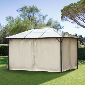 9.84' x 11.8' Gazebo Sidewall Set with Hooks/C-Rings