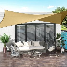 20' x 13' Rectangle Outdoor Patio Portable Shade Canopy Sun Sail Sand