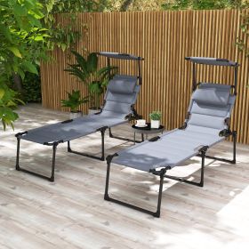 2 Pcs Outdoor Lounge Chair
