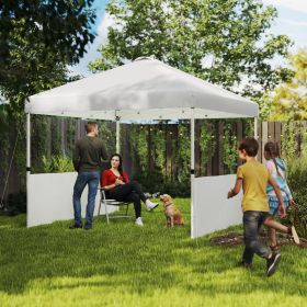 10' x 10' Pop Up Canopy Tent with 2 Half Sidewalls