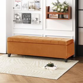 Storage Ottoman,Rectangular Ottoman Bench,Upholstered Storage Bench,Foot Rest for Living Room, Entryway and Bedroom,