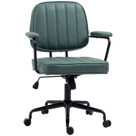 Vinsetto Ergonomic Microfiber Desk Chair Swivel Adjustable Height Tilt Green