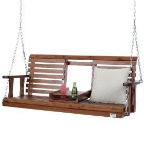 VEVOR Wooden Porch Swing 5 ft, Patio bench swing for Courtyard & Garden, Upgraded 880 lbs Strong Load Capacity