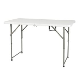4ft Foldable Lift Patio Plastic Table White