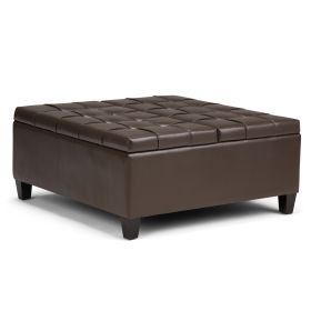 Harrison - Coffee Table Storage Ottoman - Chocolate Brown