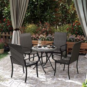 4pcs Rattan Rocking Chairs