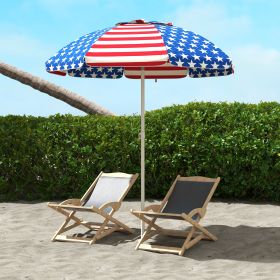 5.7' Beach Umbrella for Travel with Tilt