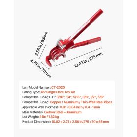 3/16" Brake Line Repair Kit, 45° Single Brake Line Flaring Tool Kit, 25FT Copper-Coated Brake Line With 20 Fittings & 2 Unions, 3-in-1 Tube Bende (Option: Black)