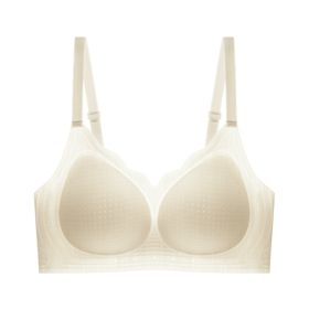 Silent Integrated Collapsible Bra (Champagne White), Pull Up the Bra, Clothing for Everyday Wear (Option: Default)