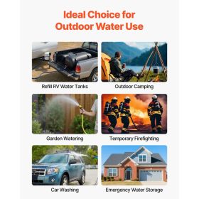 Water Storage Bladder, 30 Gal Collapsible Water Storage Bag, Wear-Resistant 1000D PVC Soft Waters Bag, Leakproof Camping Tank Containers For Gard (Option: Black)