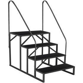 4-level Ladder With Handrails, Two Handrails -TEMU Can Only Be Picked Up-Shipped From Non EBay Certified Warehouse (Option: Default)