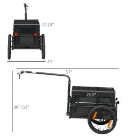 Trailer For Bike, Bicycle Cargo Trailer With Removable Storage Box, No Bottom (Option: Black)