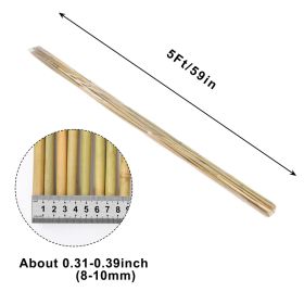 5FT,Diameter 8mm - 10mm Natural Bamboo Plant Stake, Sturdy Bamboo Poles, Durable Plant Bamboo Stake, Garden Climbing Plant Bracket 20pcs. Self-pi (Option: Default)