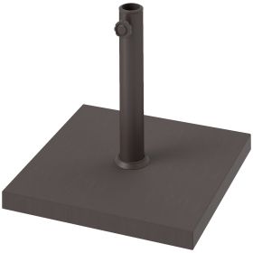 Patio Umbrella Base, 32 lbs Concrete Heavy Duty Umbrella Base, Outdoor Umbrella Stand Patio Umbrella Holder for 1.5"/1.9" Umbrella Poles for Out (Option: Brown-585x635x110 mm)