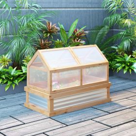 48" x 24" x 32" Wooden Greenhouse Planter (Option: 10424967)
