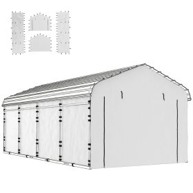 Carport Replacement Sidewall Panel for 10' x 15' Carports, UPF50+ Waterproof Replacement Side Wall Cover, White (Option: White-480x420x180 mm)