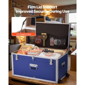 Metal Storage Trunk, Set Of 2, Wooden Suitcase Storage Boxes With Padlocks, Large Trunk Includes Casters & 3 Metal Handles, Decorative Store Ches (Option: Black)