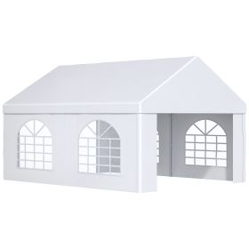 13 x 16.5 ft Heavy Duty Party Tent Outdoor Gazebo Wedding Tent Event Shelter Carport BBQ with Removable Sidewalls & Windows, Outside Waterproof (Option: White-2210x280x170 mm)