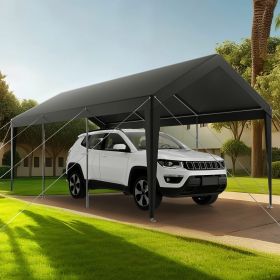 Carport Car Canopy 10 X 20 FT Heavy Duty Portable Car Garage Shelter Tent Grey (Option: Grey)