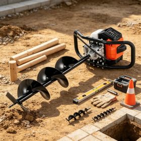 Post Hole Digger, 43cc 1250W Auger Post Hole digger (Option: 56718849)