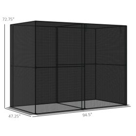 Crop Cage, Plant Protection Tent With Zippered Doors For Vegetable Garden, Backyard, Black (Option: Black)
