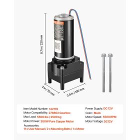 RV 5th Wheel Landing Gear Motor, Replaces LG-142178, 5500 Lbs Capacity, 300W RV Fifth Wheel Power Landing Gear Motor Compatible With Lippert Vent (Option: Black)