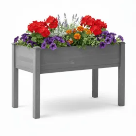 48x24x30 Inch Raised Garden Bed With Legs, Elevated Wooden Planter Box For Outdoor Plants Flowers Fruits Vegetable Herb Growing (Option: defaulttitle)