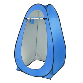 1-2 Person Portable Po P Up Toilet Shower Tent Changing Room Dressing Tent Camping Shelter Blue (Option: Default)