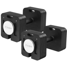 Adjustable Two Dumbbells Or Dumbbells Sets 80LB Square Dumbbell 9 In 1 Free Weights For Multi Weight Options Quick-Lock Adjustable (Option: Default)