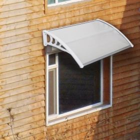 HT-100 X 80 Household Application Door & Window Rain Cover Eaves Transparent Board & White Holder (Option: defaulttitle)