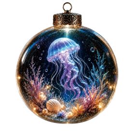 Jellyfish-shaped Transparent Decorative Hanging Ball, Festival Supplies for Holiday Party (Option: Default)