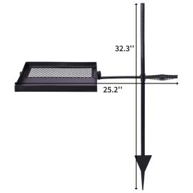 Folding Swivel Campfire Grill, Portable Cooking Grate Over Fire Pit, Lightweight Grate & Camp Fire Rack With Carrying Bag For Outdoor Camping BBQ (Option: Default)