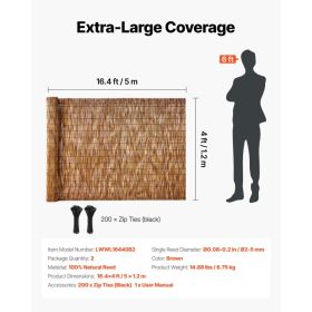 Natural Reed Fencing, 4 Ft X 16.4 Ft, 2 Pack Decorative Natural Reed Fencing Roll, Decorative Fence For Divider, Privacy Screen Panel Curtain For (Option: Black)