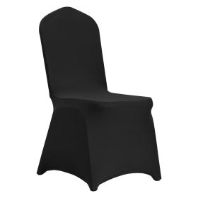 VEVOR Stretch Spandex Folding Chair Covers, Universal Fitted Chair Cover, Removable Washable Protective Slipcovers, for Wedding, Holiday, Banquet (Color: Black, Quantity: 50 pcs)