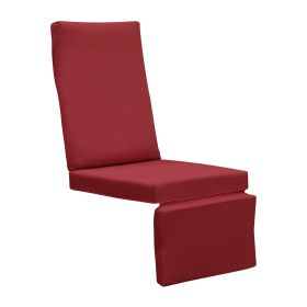 3' Thickness Replacement Waterproof Cushion,Lounge Chair Cushion,Cushion for Outdoor Recliner Furniture (Color: Red)