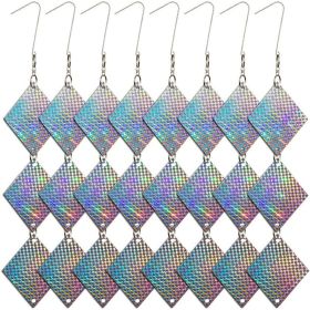 24pcs Reflective Discs,Bird Repellent Goods, Pigeon Repellent, Crow Protection, Swallow Repellent, High Intensity Double-Sided Reflective, 360 Ro (Option: 24pcs)