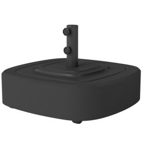 Patio Umbrella Base Outdoor Umbrella Stand with Wheels for 1.5"/1.9" Umbrella Poles (Option: Black-655x615x195 mm)