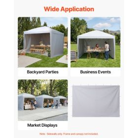 Canopy Sidewalls, Fit For 10 X 10 Ft Pop Up Canopy Tent, Tent Side Walls With Waterproof And Sunlight Protection Layer For Outdoor Event Tents, V (Option: Black)