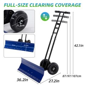 18IN Snow Shovel, Poly Blade, Spring Assisted Handle, Strain Reducing Design (Option: Black)