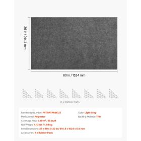 Rug Pad 3 X 5 Ft, Non-slip Carpet Area Pad, Rug Mat Padding With Dual Surface Felt Cushion & Rubber Gripper, Hardwood Floor Protection For All Fl (Option: Black)