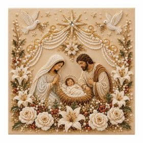 Toy, "Holy Family" Decorative Art Piece with White Dove for Kids Play (Option: Default)