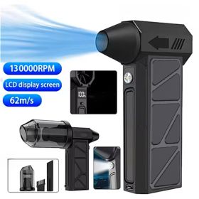 3in1 Battery Powered Portable High Power Fan Cleaner, Lightweight Handheld Unit For Car Wash, Indoor & Outdoor Cleaning, Snow & Dust Removal (Option: Black)