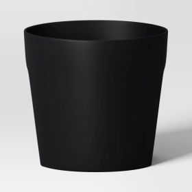 Recycled Resin Railing Indoor Outdoor Planter Pot Black 9.36"x9.36"x8.3" (Option: 936)